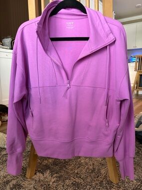 Old Navy Dynamic Fleece Pink Lavender Half-Zip Hoodie